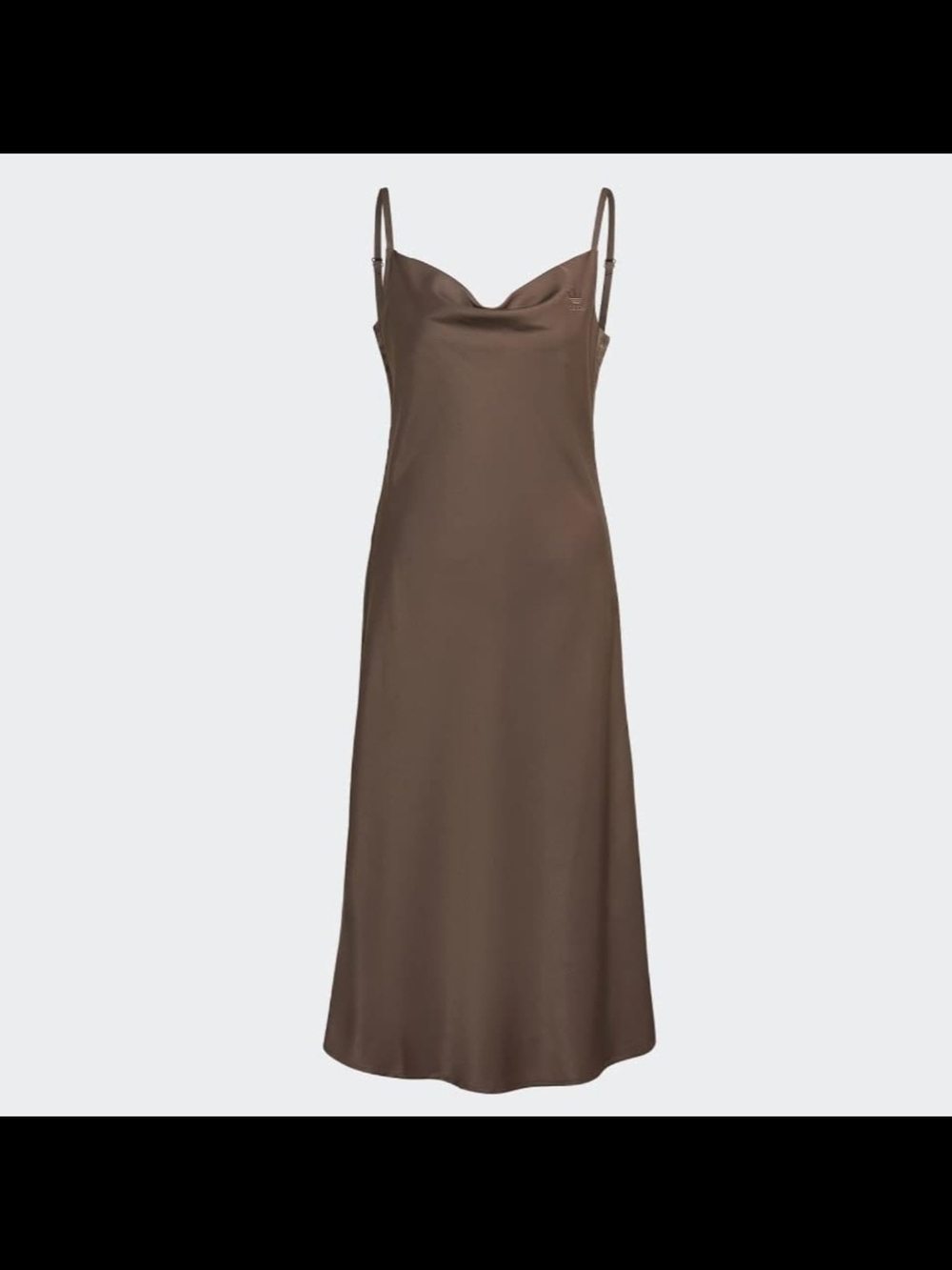 Adidas Brown Satin Midi Dress